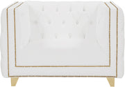 Meridian Furniture Michelle White Vegan Leather Chair