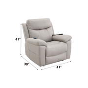 Acme Furniture Chriki Light Gray Power Recliner