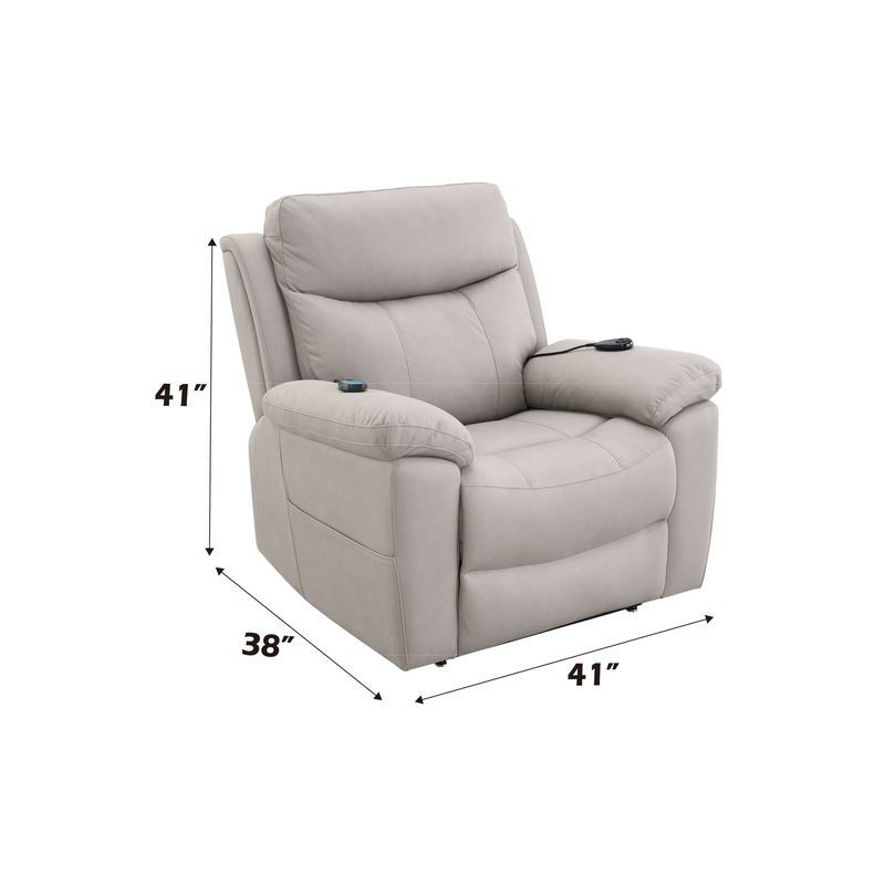 Acme Furniture Chriki Light Gray Power Recliner