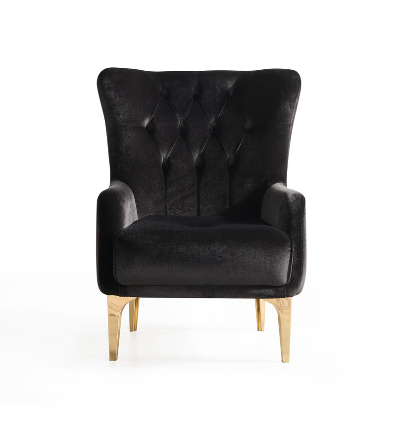Galaxy Home Lust Black Accent Chair