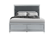 Global Furniture Caleb Silver King Bed with LED