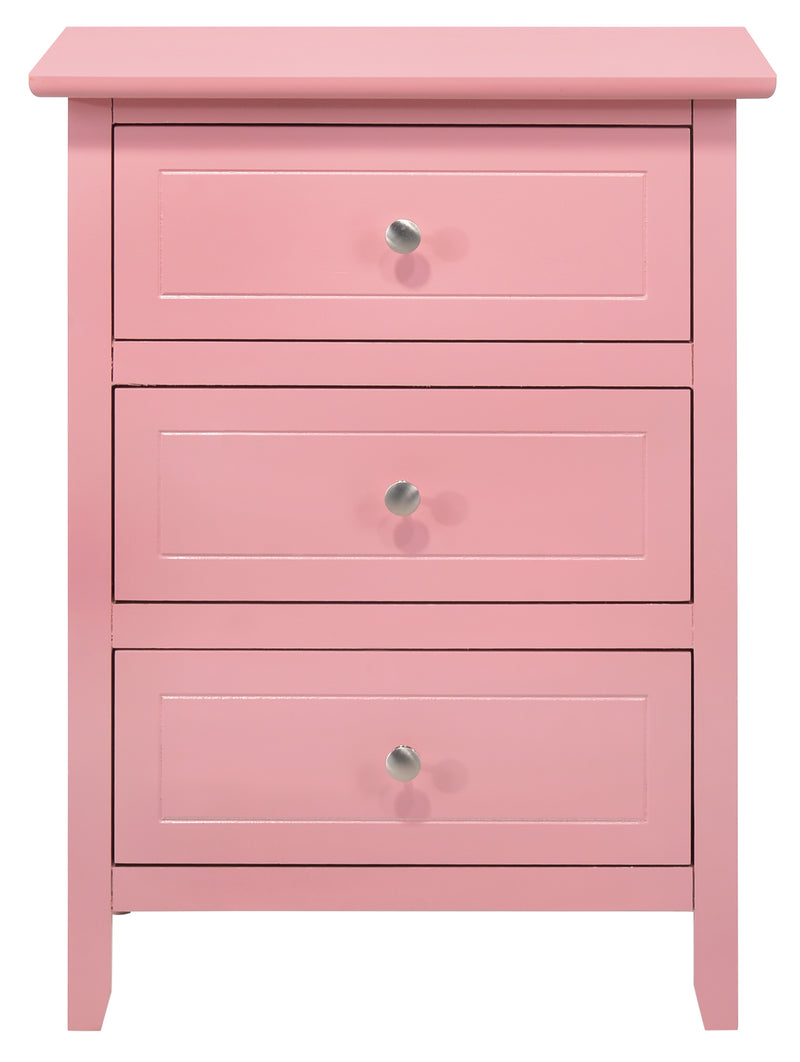 Glory Furniture Daniel Yellow 3 Drawers Nightstand