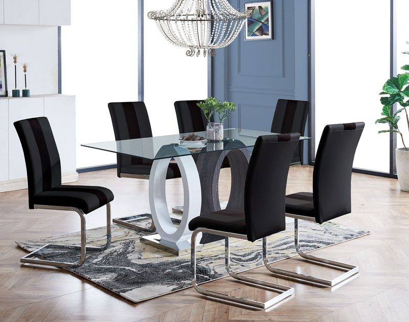 Global Furniture D1628DT-D915DC Black 5pc Dining Room Set