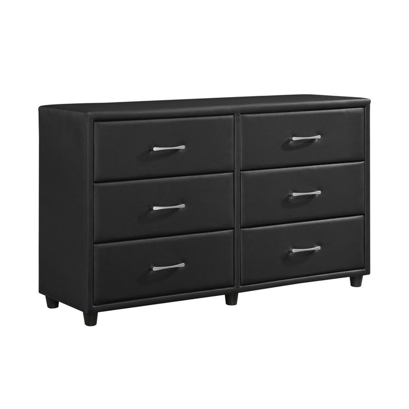 Home Elegance Lorenzi Black Dresser and Mirror