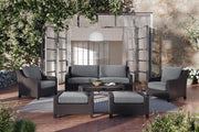 2 New Classic Furniture Skye Gray Outdoor Ottomans