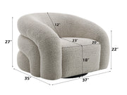 Acme Furniture Irma Gray Boucle Swivel Accent Chair