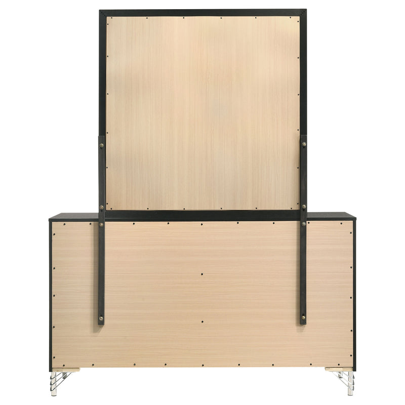 Coaster Furniture Lucia Black Dresser and Mirror