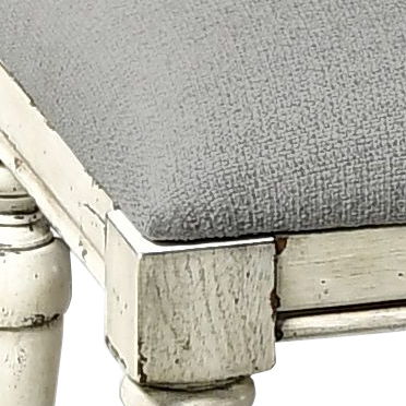 Steve Silver Highland Park Cathedral White Vanity Bench