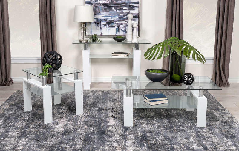 Coaster Furniture Dyer White End Table