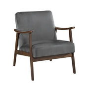 Home Elegance Landers Dark Gray Walnut Accent Chair