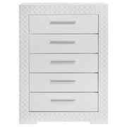Coaster Furniture Ives Grey High Gloss 5 Drawer Chest