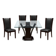 Home Elegance Daisy Espresso Dark Brown 54 Inch 5pc Dining Room Set