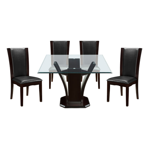 Home Elegance Daisy Espresso Dark Brown 54 Inch 5pc Dining Room Set