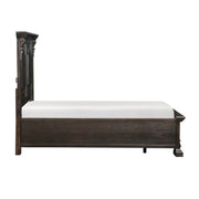 Home Elegance Cornwall Espresso King Platform Bed with Footboard Storage