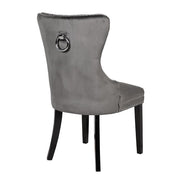 2 Galaxy Home Erica Dark Gray Wood Dining Chairs
