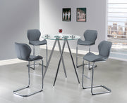 Global Furniture D1503 Clear Silver Bar Table