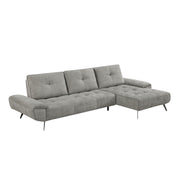 Home Elegance Dominic Beige 2pc Sectional with Right Chaise