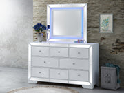 Glory Furniture Hollywood Hills Silver Champagne Dresser And Mirror