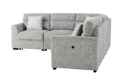 Global Furniture U9401 Nickel Sectional with 3 Pillows