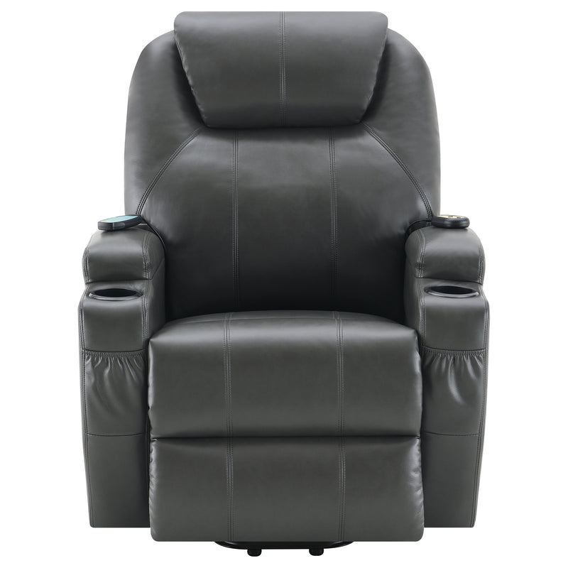 Coaster Furniture Sanger Grey Power Lift Massage Recliner