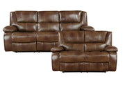 Home Elegance Ellicott Brown 2pc Living Room Set