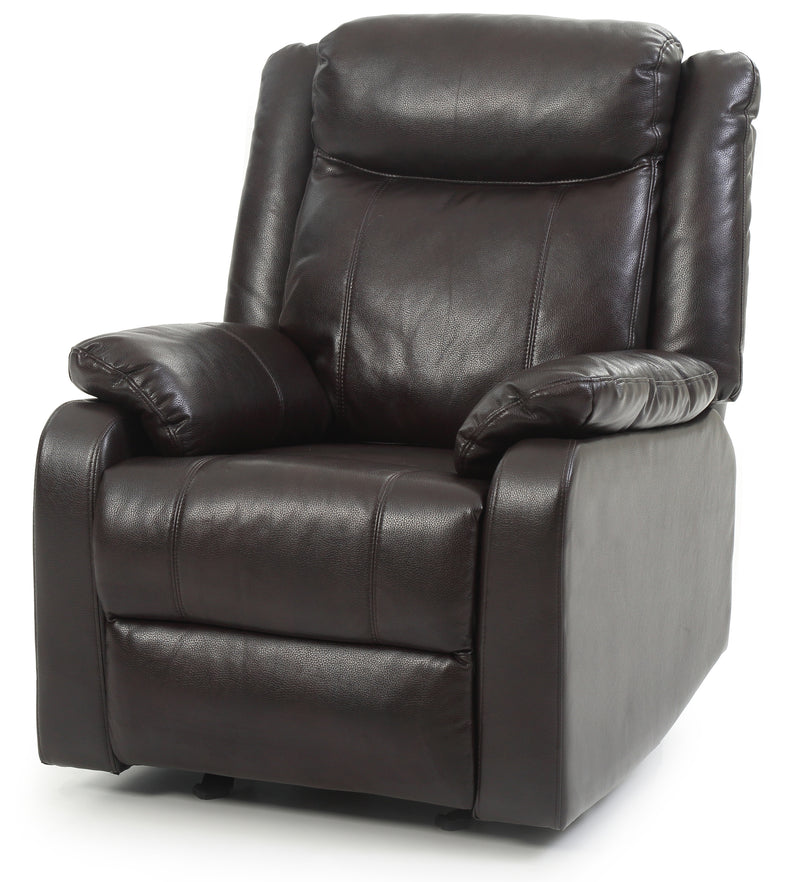 Glory Furniture Ward Black Faux Leather Rocker Recliner