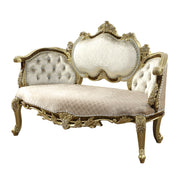 Acme Furniture Desiderius Beige Antique Gold Brown Bench