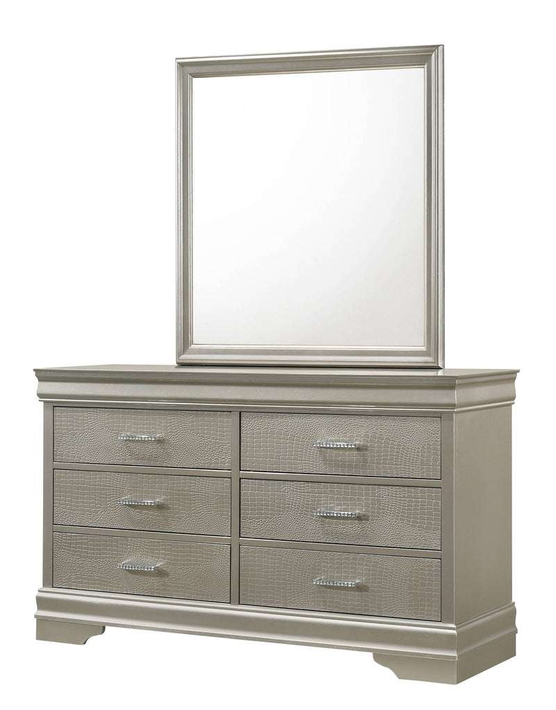 Crown Mark Amalia Champagne Silver Mirror
