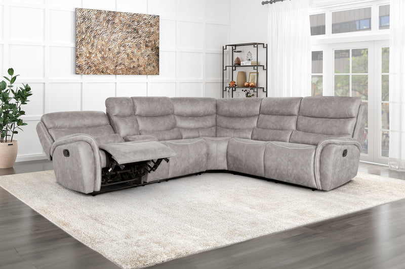 New Classic Furniture Kamari Gray 3pc Manual Sectional