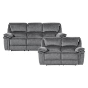 Home Elegance Muirfield Gray 2pc Living Room Set