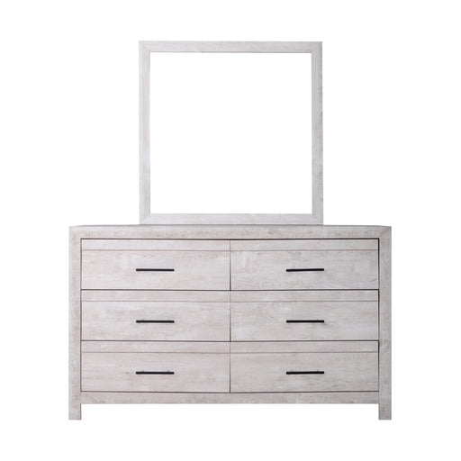 New Classic Furniture Biscayne Driftwood Gray Dresser And Mirror