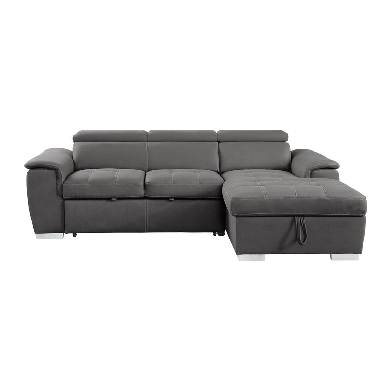 Home Elegance Ferriday Taupe Sectional With Chair