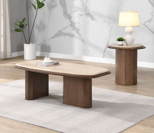 Acme Furniture Kasha Walnut 3pc Coffee Table Set