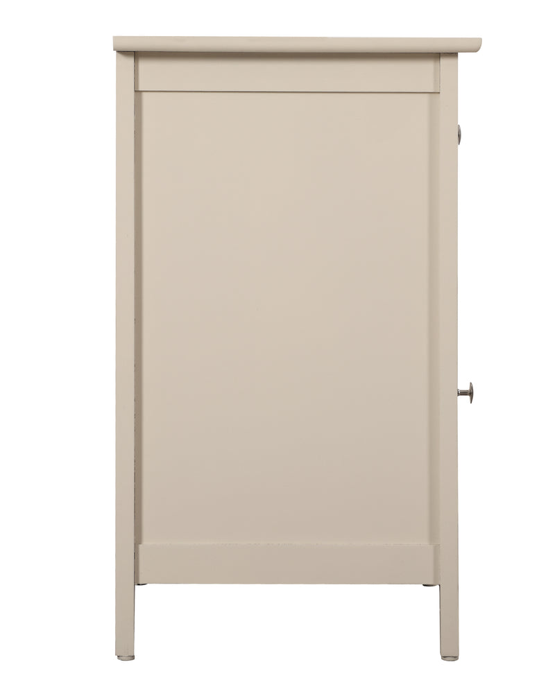 Glory Furniture Izzy Beige 1 Drawer 1 Door Nightstand