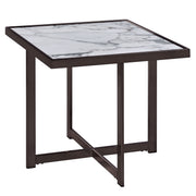 Steve Silver Kayley White Square End Table