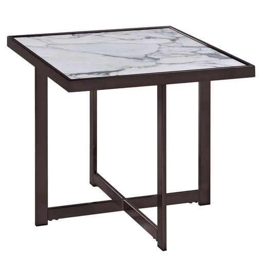 Steve Silver Kayley White Square End Table