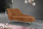 Meridian Furniture Margo Pink Velvet Chaise