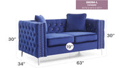 Glory Furniture Paige Black Velvet Loveseat