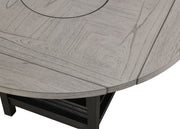 Crown Mark Cline Light Grey Counter Height Table Shelve