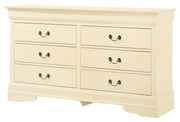 Glory Furniture Louis Phillipe Beige 6 Drawers Dresser