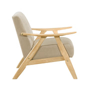 Home Elegance Damala Natural Dark Gray Accent Chair