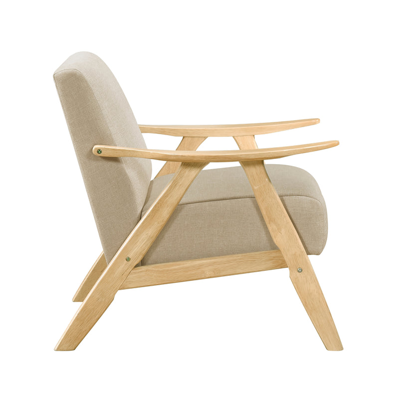 Home Elegance Damala Natural Dark Gray Accent Chair