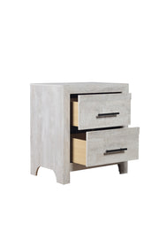 Galaxy Home Denver White 2 Drawer Night Stand