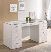 Crown Mark Avery Black Vanity Desk