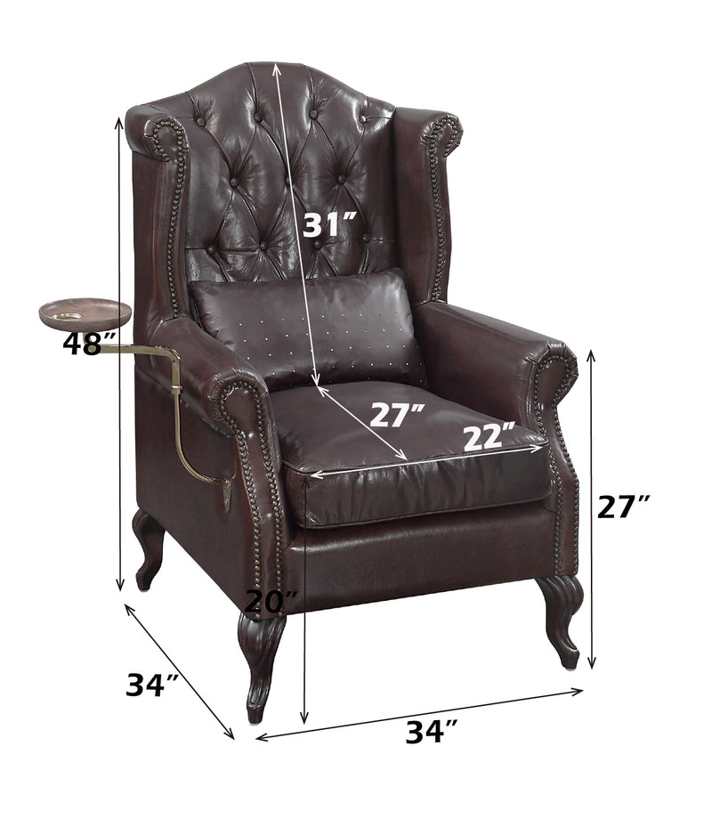 Acme Furniture Pino Vintage Brown Accent Chair