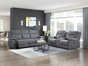 Home Elegance Dean Dove Double Reclining Sofa