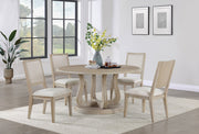 Coaster Furniture Trofello White Washed Brown 5pc Dining Room Set