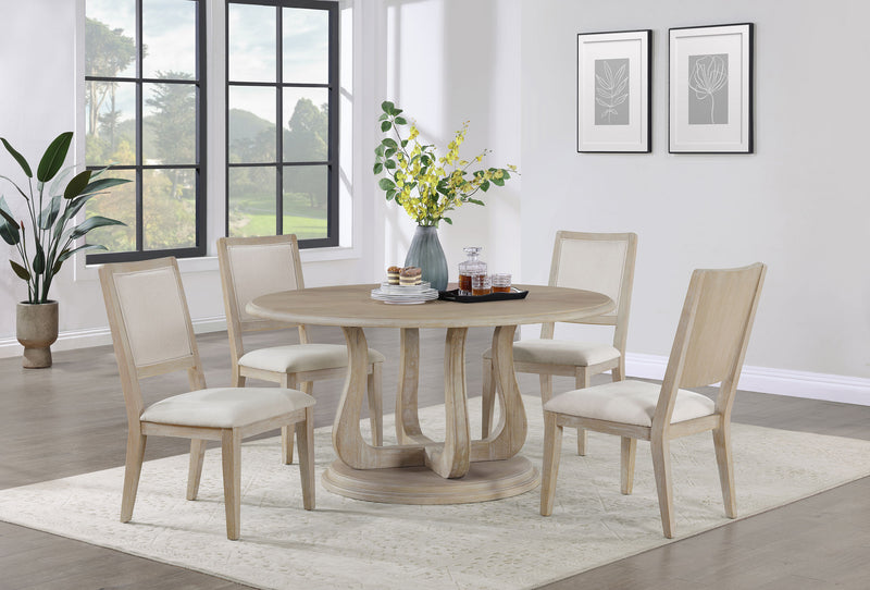 Coaster Furniture Trofello White Washed Brown 5pc Dining Room Set