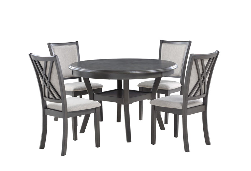 New Classic Furniture Amy Cherry 5pc Dining Set