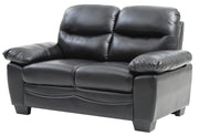 Glory Furniture Marta Black Faux Leather Loveseat